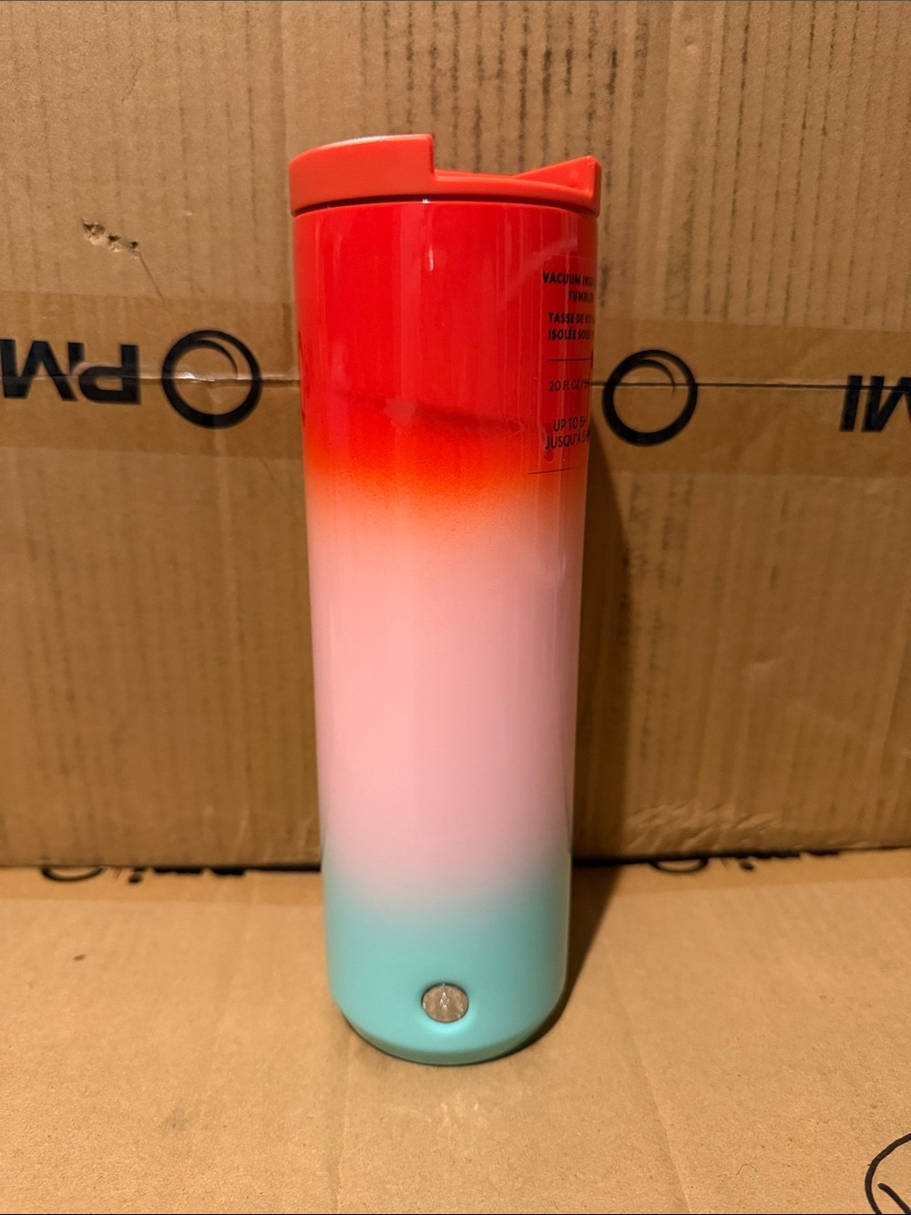 Starbucks Red, Pink & Mint Gradient Travel Bottle